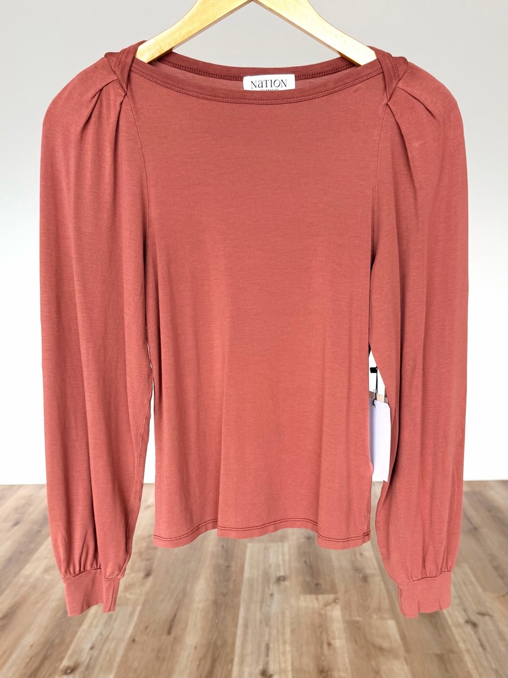 NWT Nation LTD Los Angeles by Anthropologie Puff Sleeve Top XS Rosewood